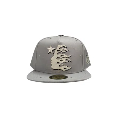 Pre-owned Hellstar Og Logo Rhinestones 59fifty Fitted Hat 'grey' | Men's Size 7.5 In Gray