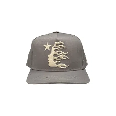 Pre-owned Hellstar Og Logo Rhinestones Snapback Hat 'grey'