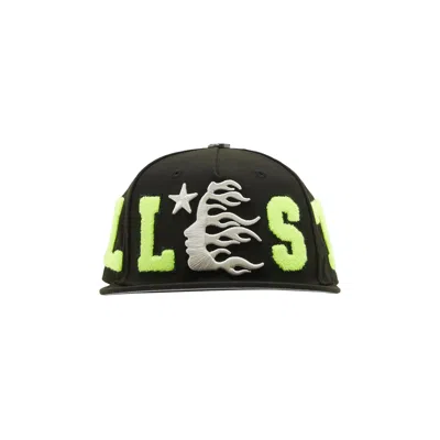 Pre-owned Hellstar Og Patch Fitted Hat 'black/neon Green'