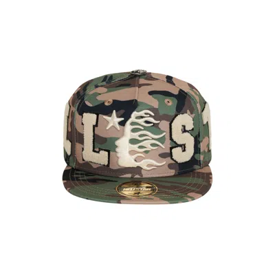 Pre-owned Hellstar Og Patch Fitted Hat 'camo' In Multi