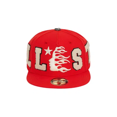 Pre-owned Hellstar Og Patch Fitted Hat 'red'