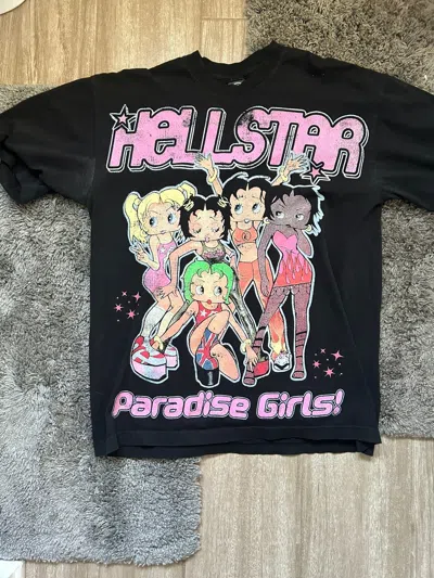 Pre-owned Hellstar Paradise Girls Tee In Black