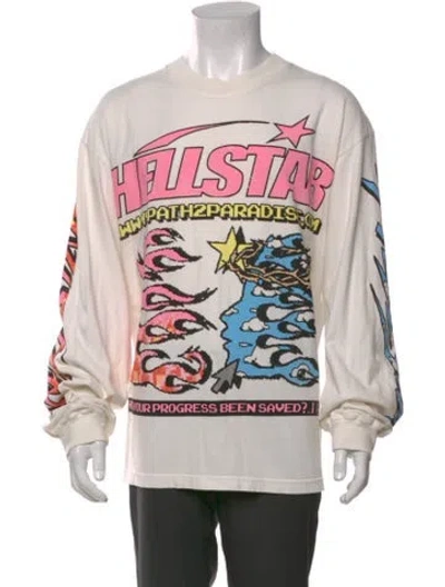 Pre-owned Hellstar Pixel Graphic Print T-shirt W/ Tags In White