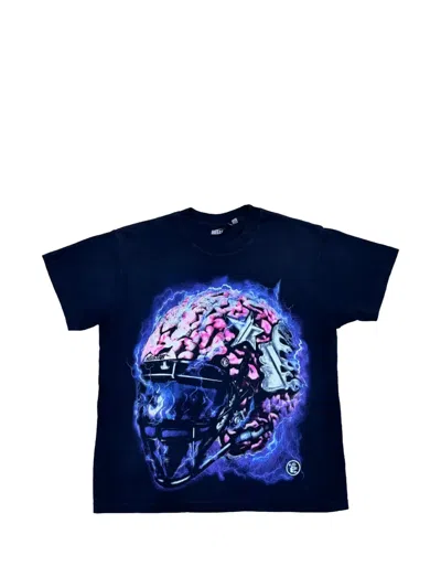 Hellstar Powe By The Star Graphic-print T-shirt In Blue