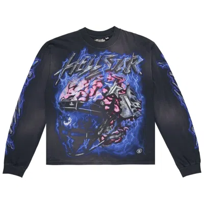 Pre-owned Hellstar Powered By The Star Long-sleeve T-shirt 'black/purple'