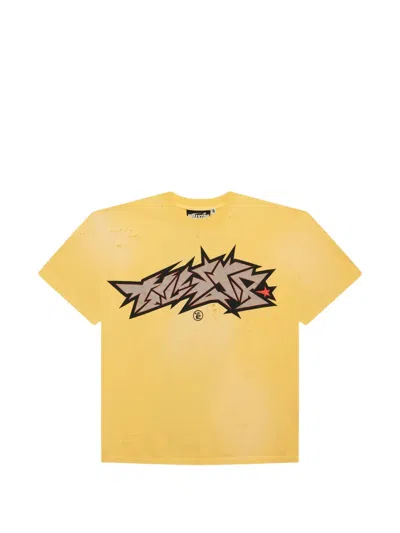 Hellstar Printed T-shirt In Yellow