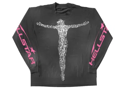 Pre-owned Hellstar Qr Christ Long Sleeve Tee Shirt In Black