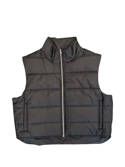 Hellstar Quilted Star-embroidered Puffer Gilet In Black