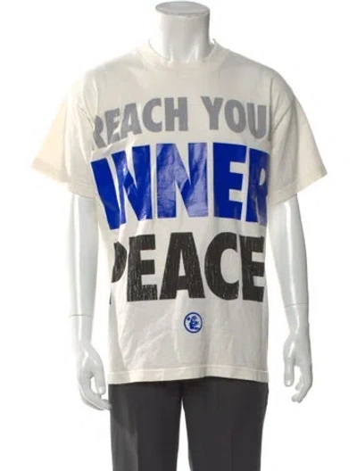 Pre-owned Hellstar Reach Your Inner Peace! Graphic Print T-shirt W/ Tags In White
