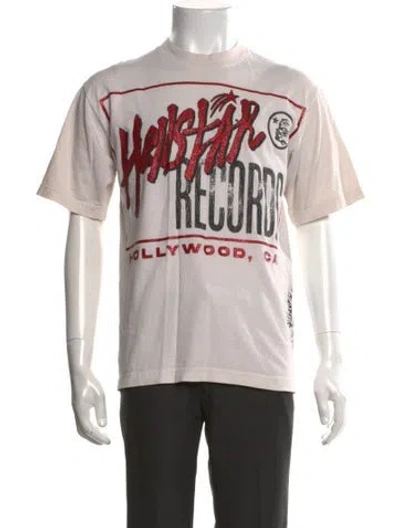 Pre-owned Hellstar Records Graphic Print T-shirt In White