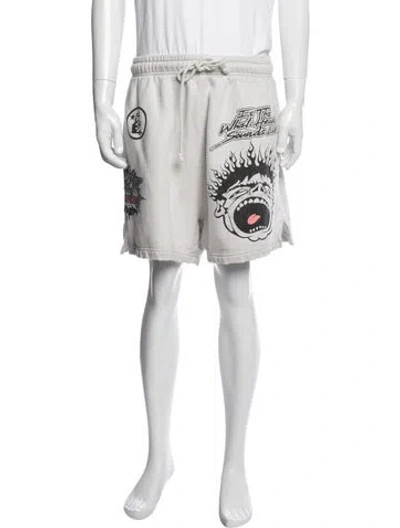 Pre-owned Hellstar Records Jogger Shorts In Neutrals