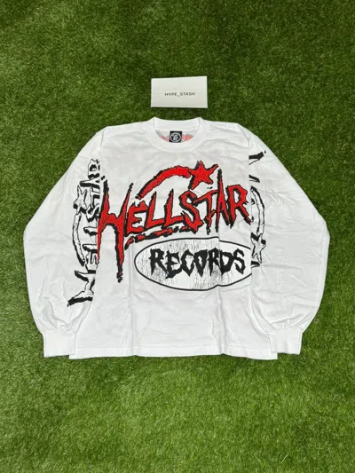 Pre-owned Hellstar Records Longsleeve In White