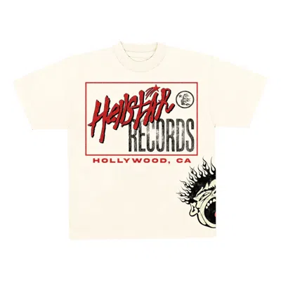Hellstar Records T-shirt 'cream White' In Multi