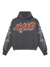 Hellstar Records Tour Flame-print Hoodie In Multi