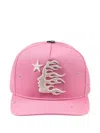 Hellstar Rhinestone Logo Cap In Pink