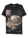 Hellstar Mens Black Graphic-print Relaxed-fit Cotton T-shirt In Black