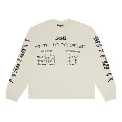 Pre-owned Hellstar Scoreboard Long-sleeve T-shirt 'white'