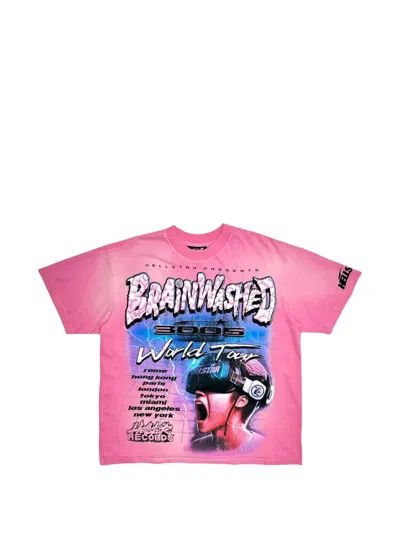 Hellstar Short-sleeved Graphic T-shirt In Pink