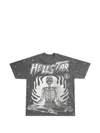 Hellstar Skeleton Graphic T-shirt In Gray