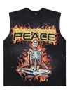 Hellstar Skeleton Sleeveless T-shirt In Black
