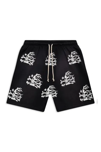 Hellstar Skull Shorts In Black Modesens