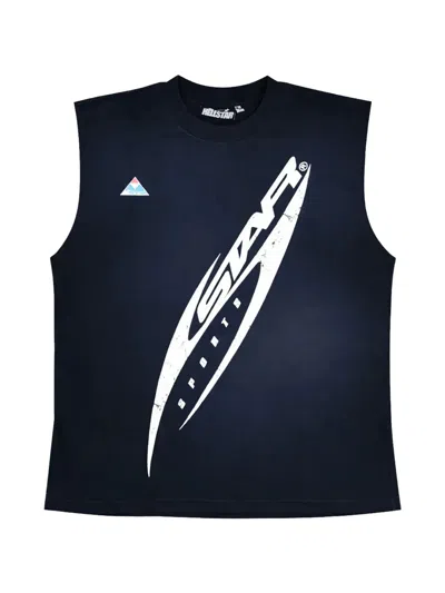Hellstar Sleeveless Sports T-shirt In Blue
