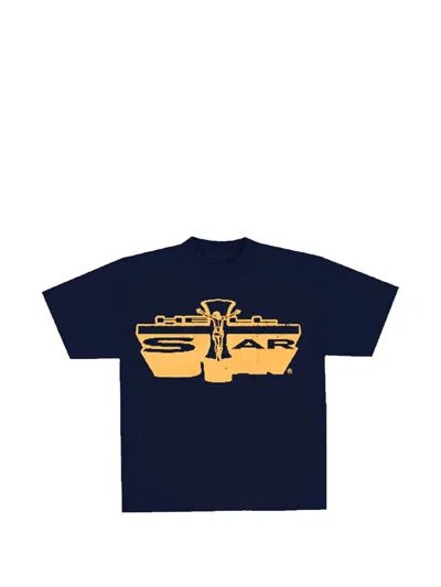 Hellstar Speed Graphic-print T-shirt In Blue