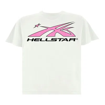 Pre-owned Hellstar Sport Logo T-shirt 'white/pink'