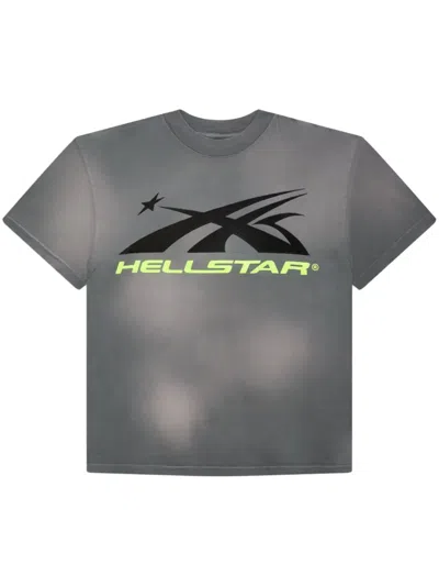 Hellstar Sports Core Logo Gel T-shirt In Gray