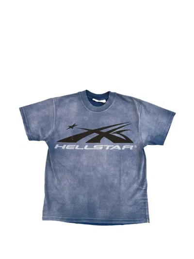 Hellstar Sports Core Rhinestone-logo T-shirt In Blue