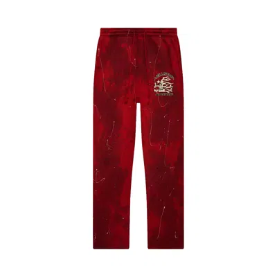Pre-owned Hellstar Sports Tie-dye Sweatpants 'red'