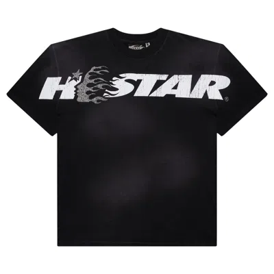 Pre-owned Hellstar Studios Cartoon Logo Glitter Logo T-shirt 'black'