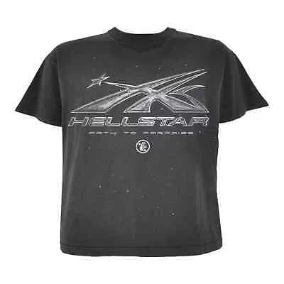 Pre-owned Hellstar Studios Chrome Logo Short Sleeve Tee Shirt Black