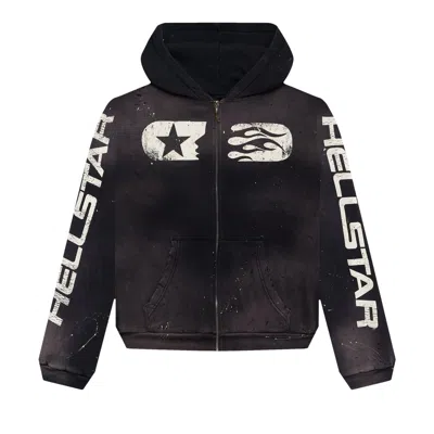 Pre-owned Hellstar Studios Zip Hoodie 'black' | Men's Size S