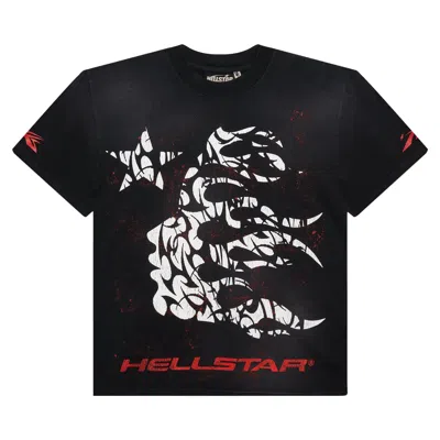 Pre-owned Hellstar Thorn T-shirt 'red' In Black