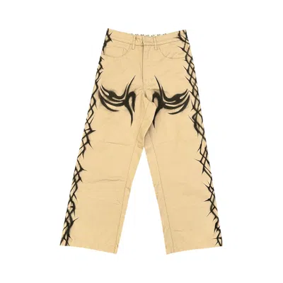 Pre-owned Hellstar Tribal Airbrushed Pants 'brown' | Men's Size Xl