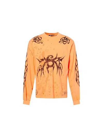 Hellstar Tribal Long Sleeve In Orange