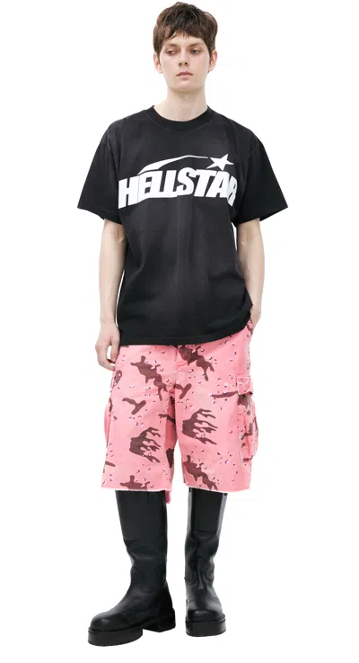 Hellstar T-shirt With A Rhinestone Logo In Black
