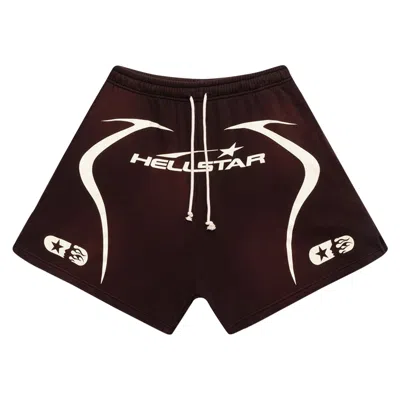 Pre-owned Hellstar Warm Up Shorts 'brown'