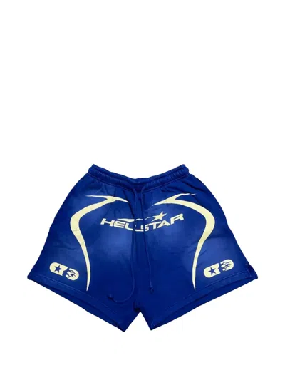 Hellstar Warm Up Track Shorts In Blue