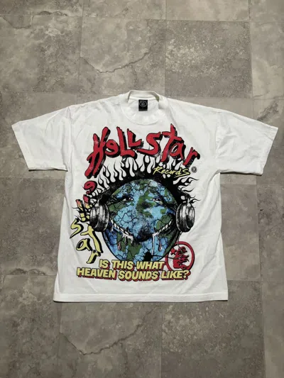 Pre-owned Hellstar White ‘is This What Heaven Sounds Like' Tee