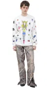 Hellstar White Monoprint Longsleeve In Multi