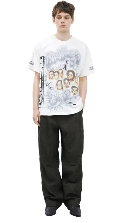 Hellstar White Print T-shirt In Multi