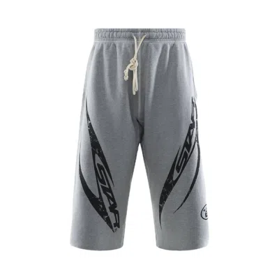 Pre-owned Hellstar Wing 3/4 Shorts 'grey' | Men's Size S In Gray