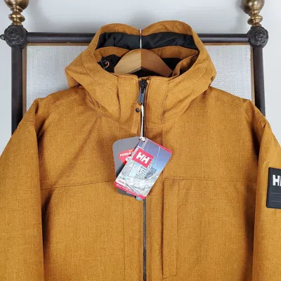 Pre-owned Helly Hansen $350  Size 2xl Mens Primaloft Insulated Waterproof Jacket Hooded In Beige