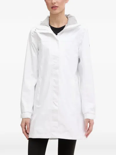 Helly Hansen Aden Hooded Logo-print Coat In White