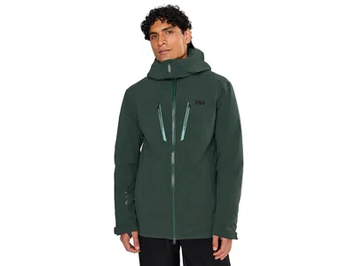 Helly Hansen Alpha Long Insulated Jacket Men's Jacket Dark Jungle: Lg, Elastane/polyamide In Green