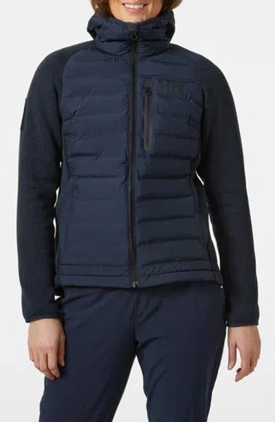 Helly Hansen Arctic Ocean Hybrid Insulated Jacket In 597 Navy
