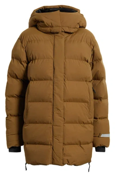Helly Hansen Aspire Water Repellent Puffy Parka In Brown