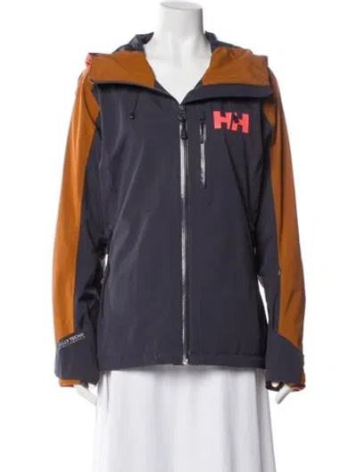 Pre-owned Helly Hansen Biker Jacket In Blue